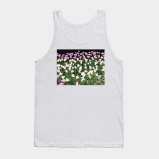 Pink and White Tulips Tank Top